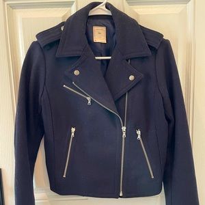 Gap Wool Biker Jacket Pea Coat